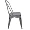 Merrick Lane Banks Indoor/Outdoor Stacking Metal Dining Chair with Single Slat Back and Distressed Powder Coated Finish